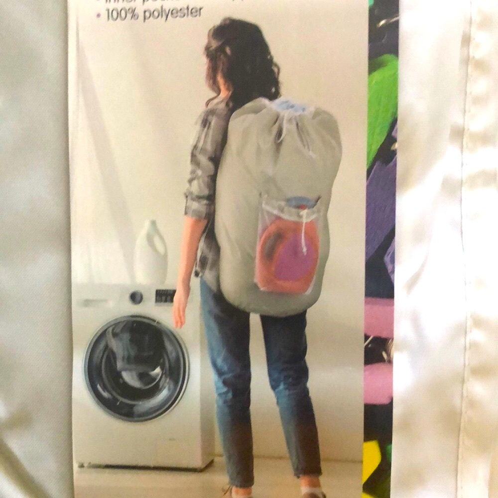 Gray Laundry Backpack